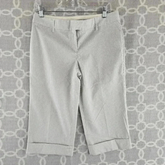 Express Design Studio Striped Casual‎ Capris Women's 6 - Picture 1 of 9